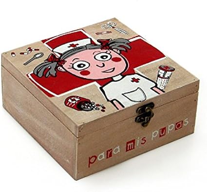 Dcasa - Caja de pino diseño frases Para mis Pupas 20 x 20 x 9 cm .: Amazon.es: Hogar