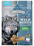 BLUE Wilderness Wild Bones Grain Free Dental Chews, 10 oz., Large Bones for Dogs