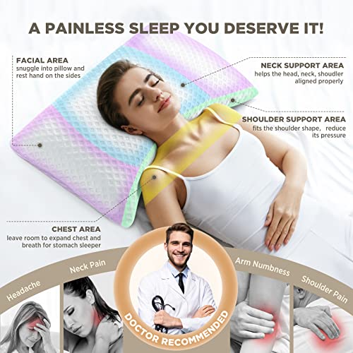Groye Cooling Side Sleeper Pillow Neck Pillows for Pain Relief