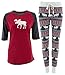 Lazy One Women's Moose Red Fair Isle Pajama Set