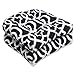 Pillow Perfect Trellis Indoor/Outdoor Tufted Wicker Seat Cushion, 2 Count, 19 x 19, Black New Geo