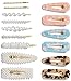 15 Pcs Acrylic Pearl Hair Accessories - Handmade Hair Pins, Clips, and Barrettes for Girls, Friends, Party, and Wedding Gifts
