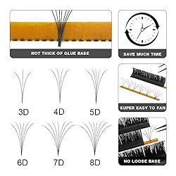 B&Qaugen Easy Fan Lashes C-0.03-8-15 mix Volume