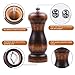 Salt and Pepper Grinder, Manual Wood Salt and Pepper Mill Set with Adjustable Coarseness Ceramic Grinder, Refillable Salt and Pepper Shakers, Fit for All Kinds of Kitchen Spices, 5.5 Inch