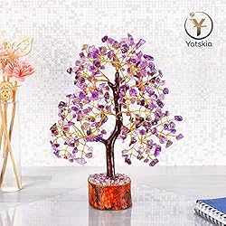 YATSKIA Amethyst Crystals Tree of Life - Stones and