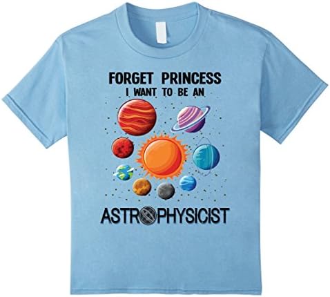 Kids Forget Princess I want to be an Astrophysicist 10 Baby Blue