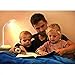 MoKo LED Desk Lamp with Dimmable Color, Portable Reading Table Light with built-in 1800mAh rechargeable battery, Flexible Gooseneck, Touch Control, For Kids Study Home Office -White
