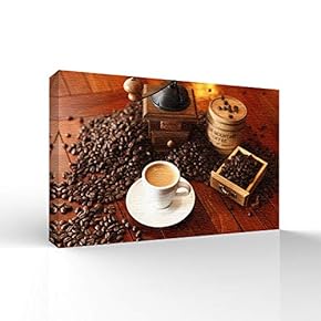Canvas Wall Art Coffee Break Pictures Home Wall Decorations for Bedroom Living Room Paintings Canvas Prints Framed - 12x18 inches