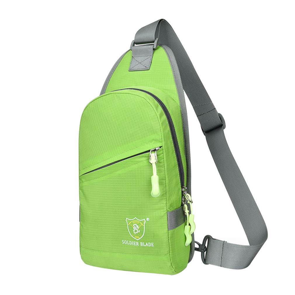 Sleeping forest Sling Bag for Men Lightweight Small Rucksack Sport Sling Backpacks Shoulder Bag for Men Women Outdoor Hiking Cross Body Bag Chest Bag Multipurpose Daypacks for Adults or Children Green