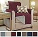 Gorilla Grip Original Slip Resistant Chair Protector for Seat Width up to 23 Inch, Patent Pending Suede-Like Furniture Slipcover, 2 Inch Straps, Chairs Slip Cover Throw for Dogs, Armchair, Merlot