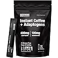 STRONG COFFEE COMPANY | BLACK | PREMIUM ORGANIC INSTANT BLACK COFFEE | 10 SINGLE SERVINGS PER PACK - Smooth Taste, Dairy Free, Keto Friendly, Gluten Free, Enjoy Hot or Cold, Just Add Water