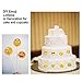GEORLD Wafer Paper Edible Cupcake Topper Emoji Birthday Party Cake Decoration DIY Emoji Lollipop,36 Counts,Mixed by Two Size