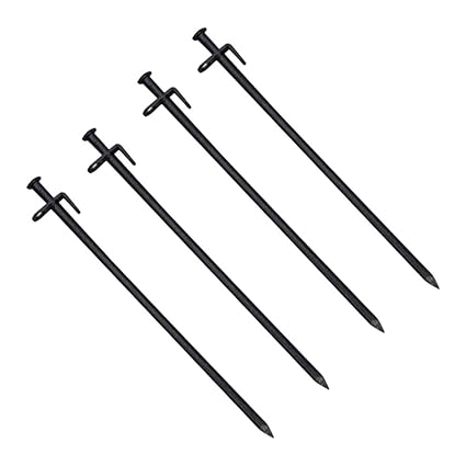 BESPORTBLE 4 Stücke Export Outdoor Campingzelt Heringe Bold Stahl Schwarz 30 cm Strand Schnee Nägel Lange Camp Nägel für Camp