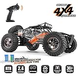 RC Cars Protector 1/12 Scale 4WD Off-Road Buggy 38+KM/H High Speed LED Lights, 2.4 GHz Radio Controlled All Terrain Waterproof Trucks RTR Electric Power Rechargeable Batteries 7.4 V 1500 mAh