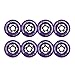 Rollerex VXT500 Inline Skate Wheels 8-Pack - 85A Durable Roller Blade Wheels for Indoor & Outdoor Skating - Fits Standard 608 Bearings (Royal Purple, 80mm)