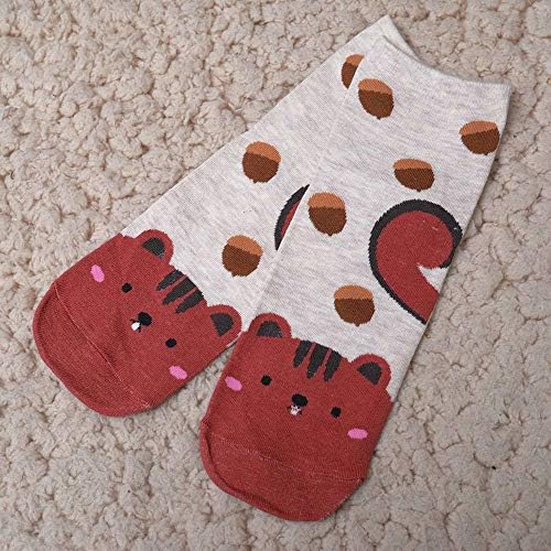 デザインユニセックス女性男性子供可愛い犬漫画風コットンプリントチューブソックスフロアソックス 10 Off