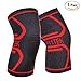 711TEK Knee Sleeve, Knee Brace for Joint Pain and Arthritis Relief, Improved Circulation Compression - Wear Anywhere(Orange-XL-2Pcs)