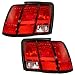Brock Replacement Driver and Passenger Taillights Tail Lamps Compatible with 1999-2004 Mustang Base GT Mach I Bullitt 3R3Z 13405 AA 3R3Z 13404 AA