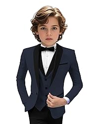 Tuxedo Suits for Boys 3 Pieces Slim Fit Boys Formal
