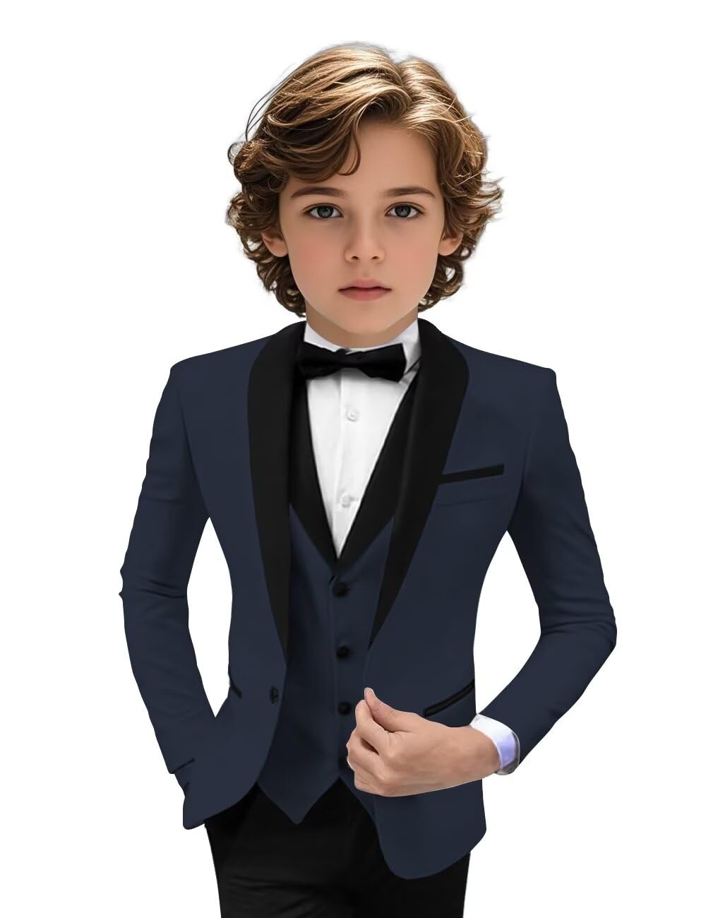 Tuxedo Suits for Boys 3 Pieces Slim Fit Boys Formal
