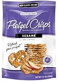 Snack Factory, Pretzel Crisps, Sesame Deli Style, 7.2oz Pouch (Pack of 4)