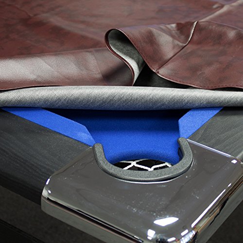 GSE Games & Sports 7-Foot Brown Heavy Duty Leatherette Billiard Table Dust Cover Pool Table Cover by GSE