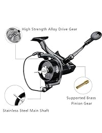 FyshFlyer tb18fr Spinning reel 10 + 1 rodamientos; Al mecanizado CNC mango fibra de carbono Arrastre; Bobina de hueca de aluminio + carrete de plástico; Suave, potente alimentador de anzuelo pesca de carpa carrete de repuesto gratis