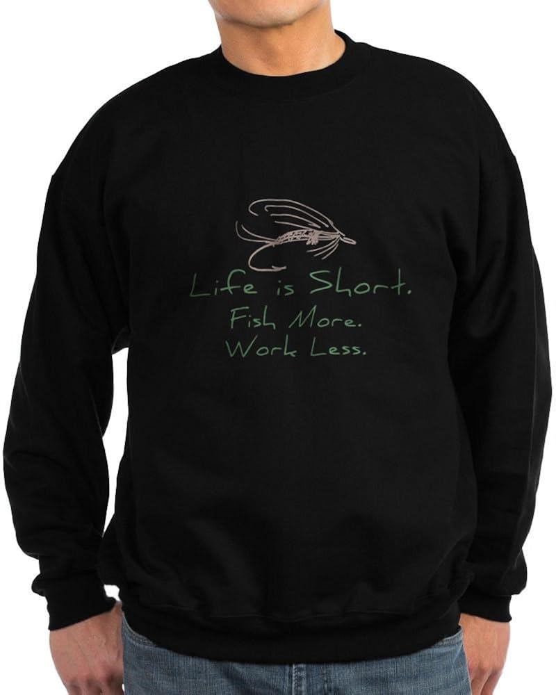 CafePress Fly Fishing Sweatshirt (Dark) Sweatshirt Clothing
