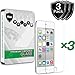 [3-Pack] iPod Touch 6&5 Screen Protector, PThink [Tempered Glass] [9H Hardness] [Anti-Scratch] [Fingerprint Resistant] [Easy-Install] Glass Screen Protector for iPod Touch 5th/6th Generation (3-Pack)