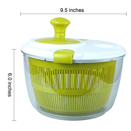 OVOS Salad Spinner Large 5 Quarts Fruits and Vegetables Dryer Quick Dry