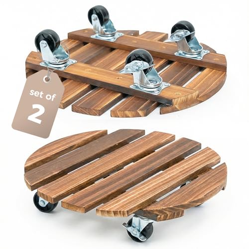 Bamworld Plant Caddy Rolling Tray Wheels