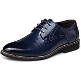 Men's Gradient Toe Dress Shoes Oxford Shoes Formal Pointed Lace Up Casual Business Suit Tuxedo Shoes for Men