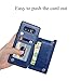 MMHUO Galaxy Note 8 Wallet Case, Premium PU Leather Galaxy Note 8 Case with Credit Card Holder Double Magnetic Buttons Flip Shockproof Protective Cover Samsung Galaxy Note 8 - Blue