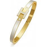 H-Letter Initial Bracelet |18k Gold Plated Jewelry Bracelets For Women | Colorful Enamel Bangle for Women | Gift for Her on Birthdays, Anniversaries