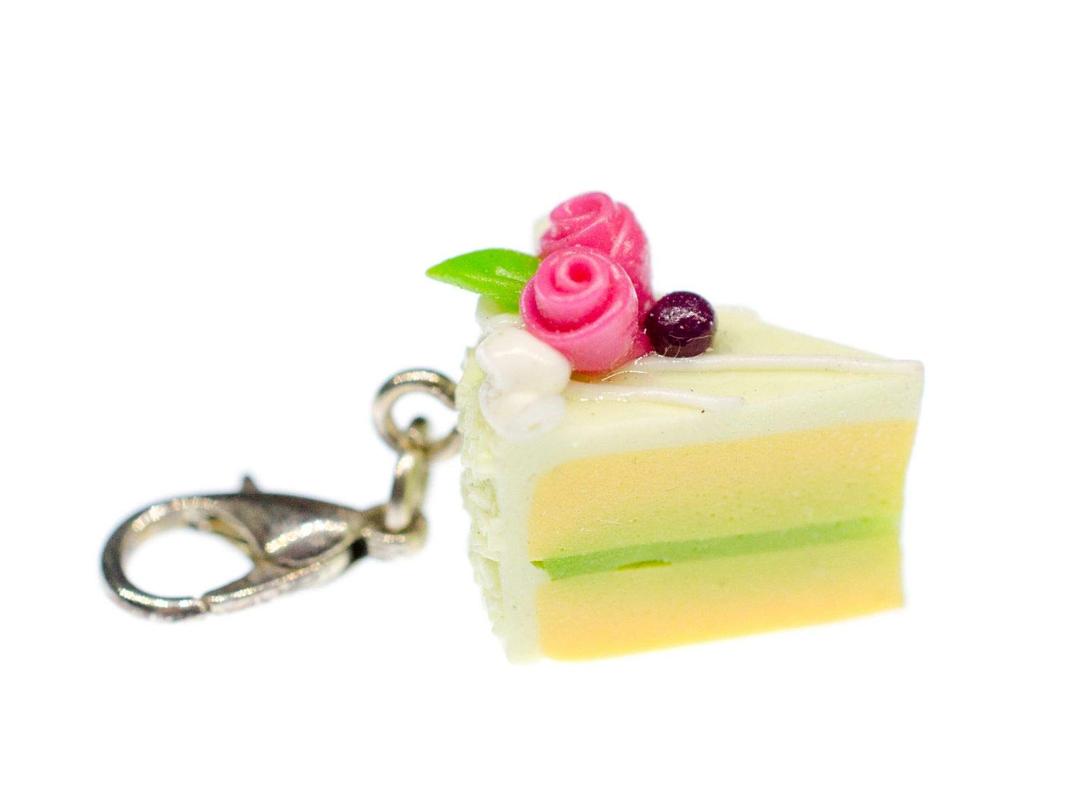 Miniblings Cake Piece Of Cake Pastry Charm Pendant Lime Green