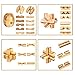 Once ZY Time Puzzles Wooden Puzzles Games Burr Puzzles Jigsaw Lock 3D Handmade Brain Teaser Intellectual Educational Toys for Kids Adults Mini Size 9pcs/Set