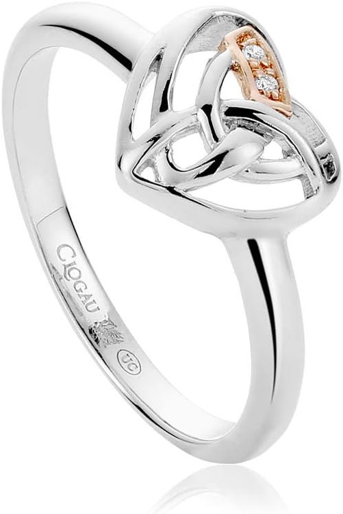 Clogau Women Round Diamond Themed Ring -Size L 3SELR/L, Sliver