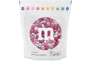 MY M&M'S M&M'S Baby Girl Milk Chocolate Candy, 2lbs of Pink, Dark Pink & White Bulk M&M'S with It's A Girl Themed Icons for Baby Showers & Gender Reveal Parties