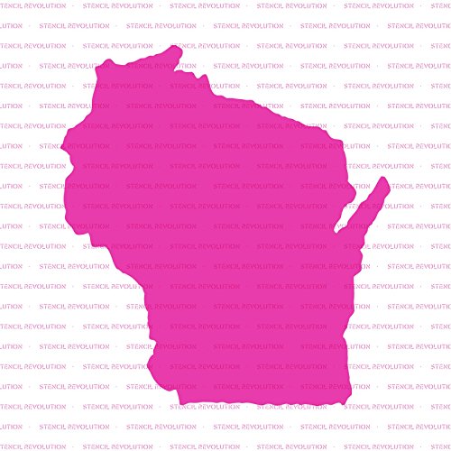 Wisconsin State Stencil Template - Reusable Stencil with Multiple Sizes Available