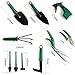 Verkarma Garden Tools Set, 10 Piece Portable Stainless Steel Gardening Tools Sets with Mini Garden Hand Transplanting Succulent Tools, Gardening Gifts for Women & Menthumb 1