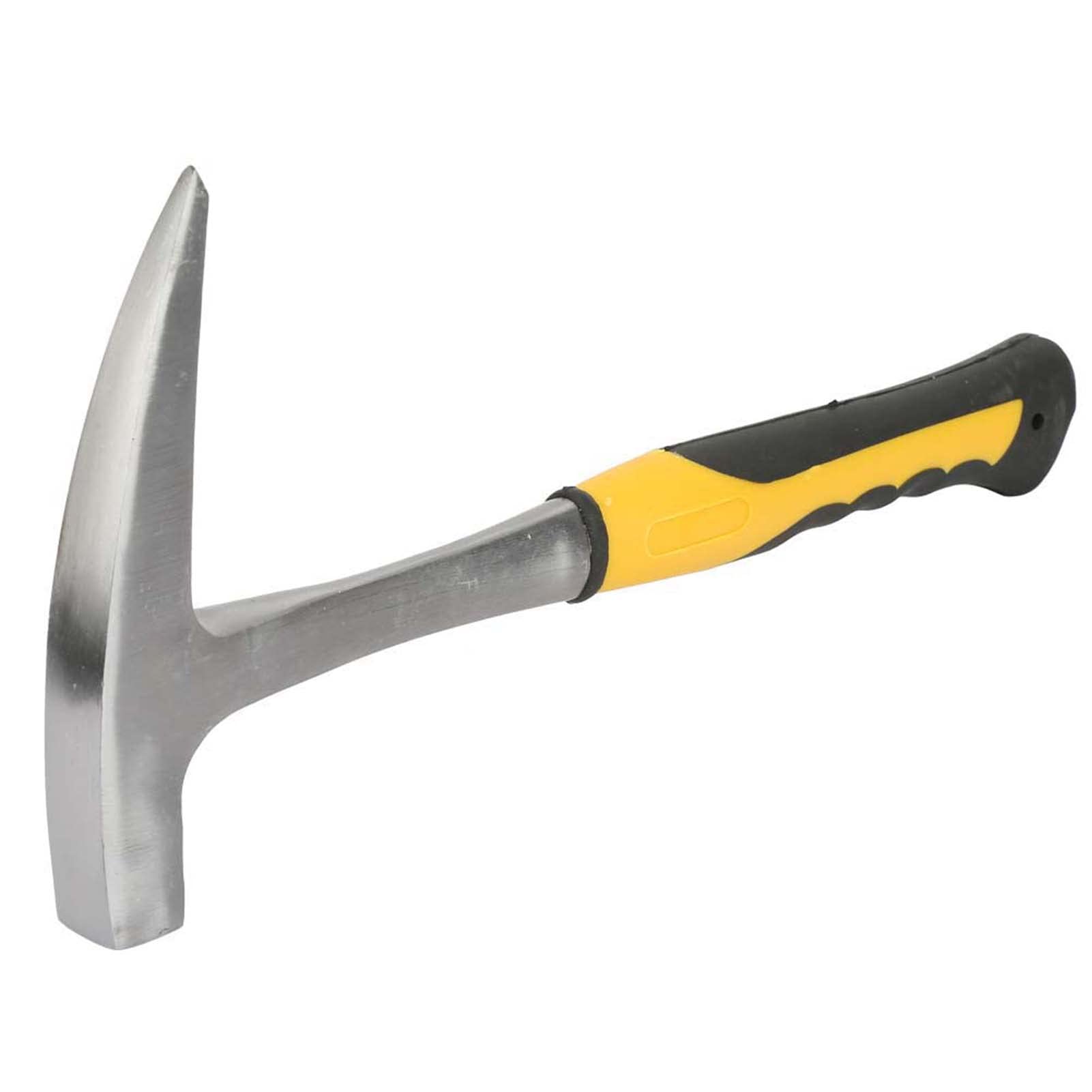 Double Head Rock Hammer, High Carbon Steel Geology Hammer with Rubber Handle 36oz for Breaking Rocks and Geological Exploration Tool