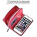 Vofolen Wallet Case for iPhone 8 Plus 7 Plus 6s Plus 6 Plus Detachable Zipper Plait PU Leather Card Holder Slot Protective Slim Fit Shell Magnetic Folio Flip Cover for iPhone 6+ 6s+ 7+ 8+ (Red)
