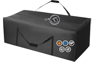 CONFUTURY Large Patio Cushion Storage Bag，Heavy Duty 420D Zipper Storage Bags with Zipper and Handles for Patio Furniture Cushion Outdoor Storage,Jumbo Multifunctional Storage Bags,68"L x 30"W x 20"H