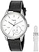 Timex Women's TWG013700 IQ+ Move Activity Tracker Black Leather Strap Smart Watch Set With Extra White Silicone Strap