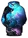 Uideazone 3d Nebula Star Cluster Pullover Hooded Sweatshirt Cool Hoodie Men
