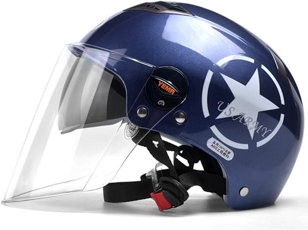 Amazon 夏用ヘルメット バイク用 Uv 紫外線カット 軽量 ダブルシールド スモーク 透明レンズ 爽やか 涼しい 日焼け止め 抗菌消臭 調整可能 ジェット バッテリカー フルフェイス 半帽 メンズ レディース ジェット 車 バイク