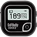 GOLFBUDDY Voice 2 Talking GPS Rangefinder (Bundle), Long Lasting Battery Golf Distance Range Finder & Silicon Strap Wristband, Easy-to-use Golf Navigation for Hat (Black Voice 2 + White Wristband)