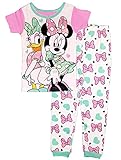 Disney Minnie and Daisy Little Girls Toddler Cotton Pajama Set (4T)