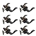 Dynasty Hardware HER-82-12P Heritage Lever Passage Set, Aged Oil Rubbed Bronze, Contractor Pack (6 Pack)