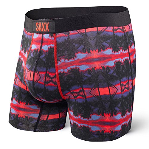 SAXX UNDERWEAR Men's Vibe Boxer Modern Fit Red Paradise Underwear